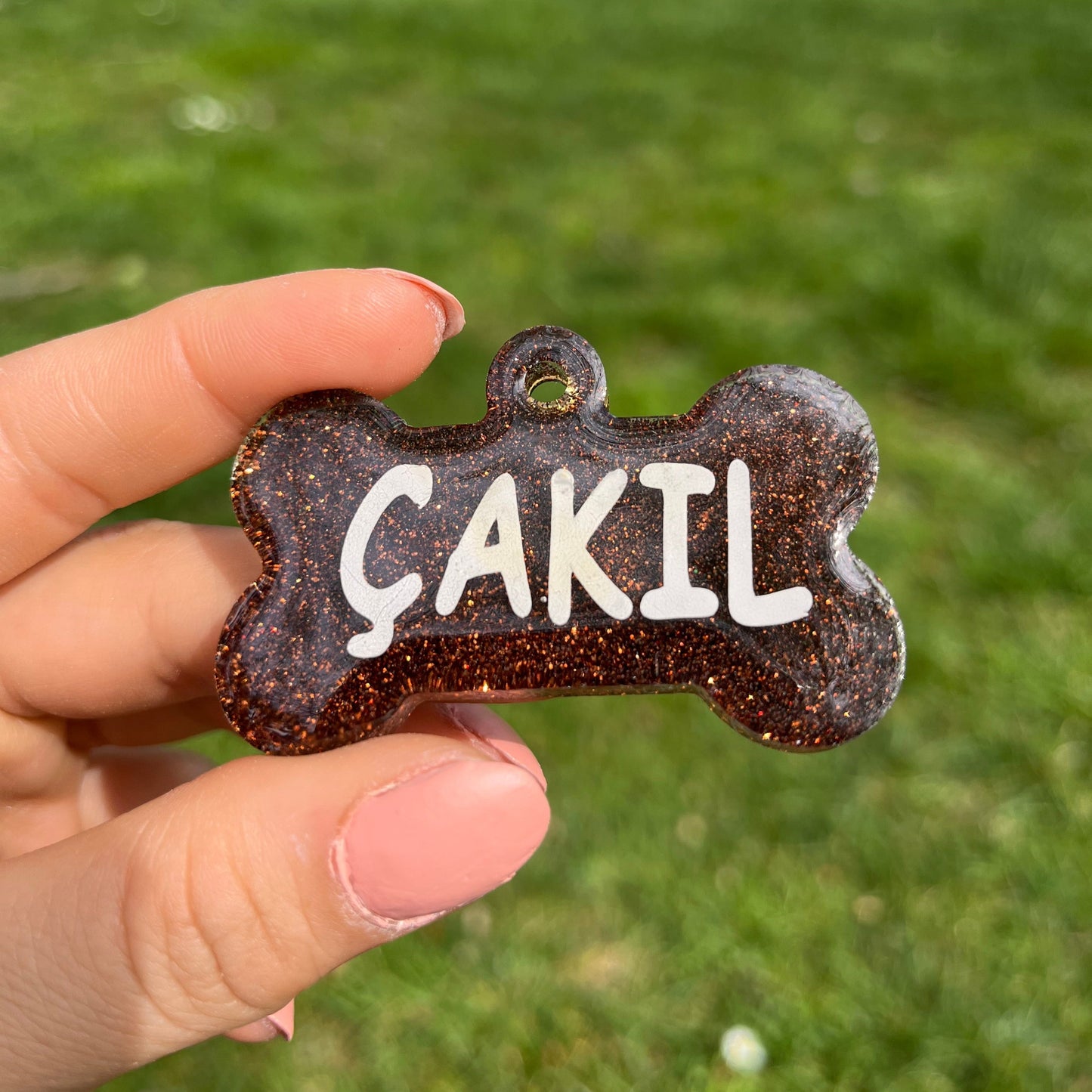 Simli Kahverengi Renk İsimli Köpek Künyesi