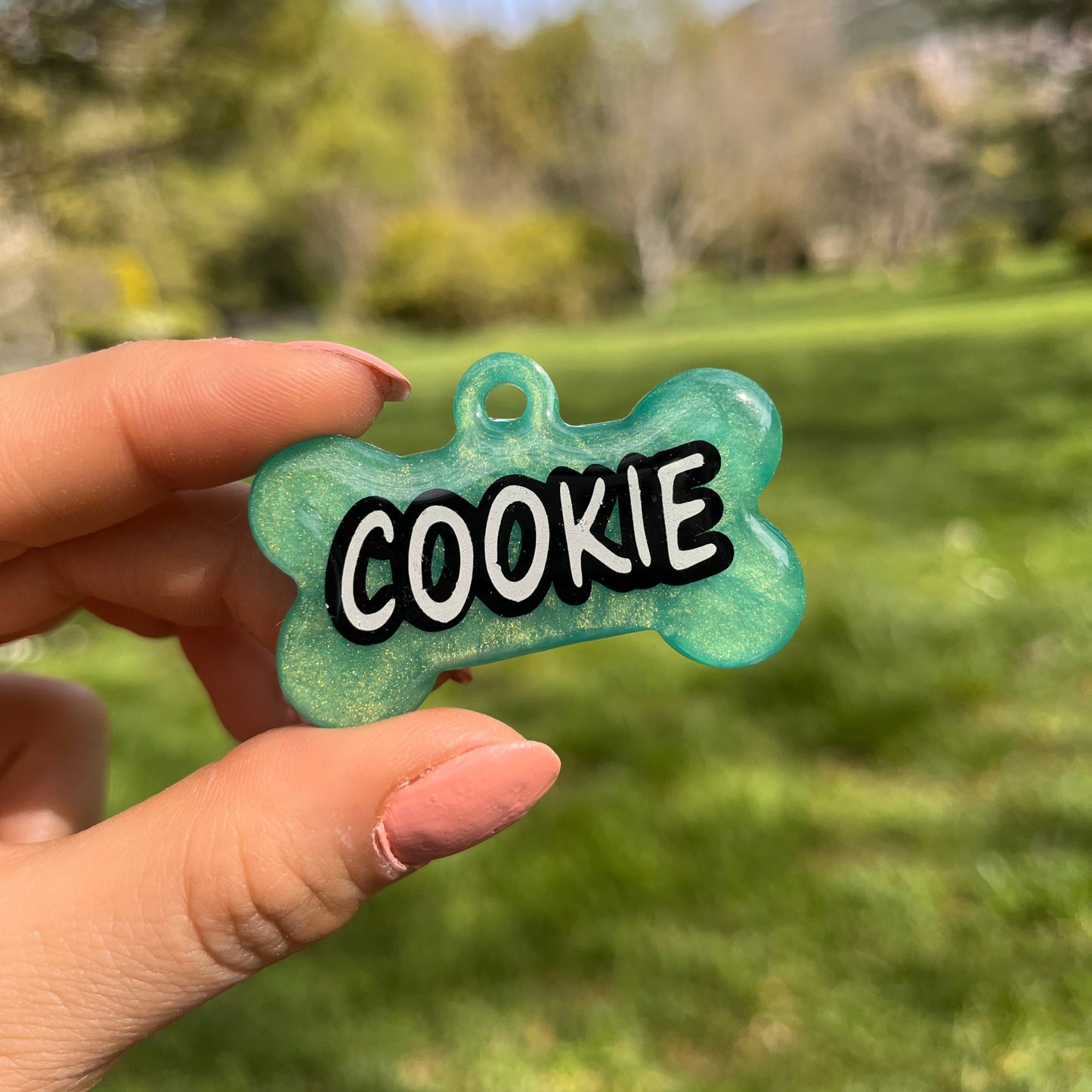 Sedefli Yeşil Renk İsimli Köpek Künyesi