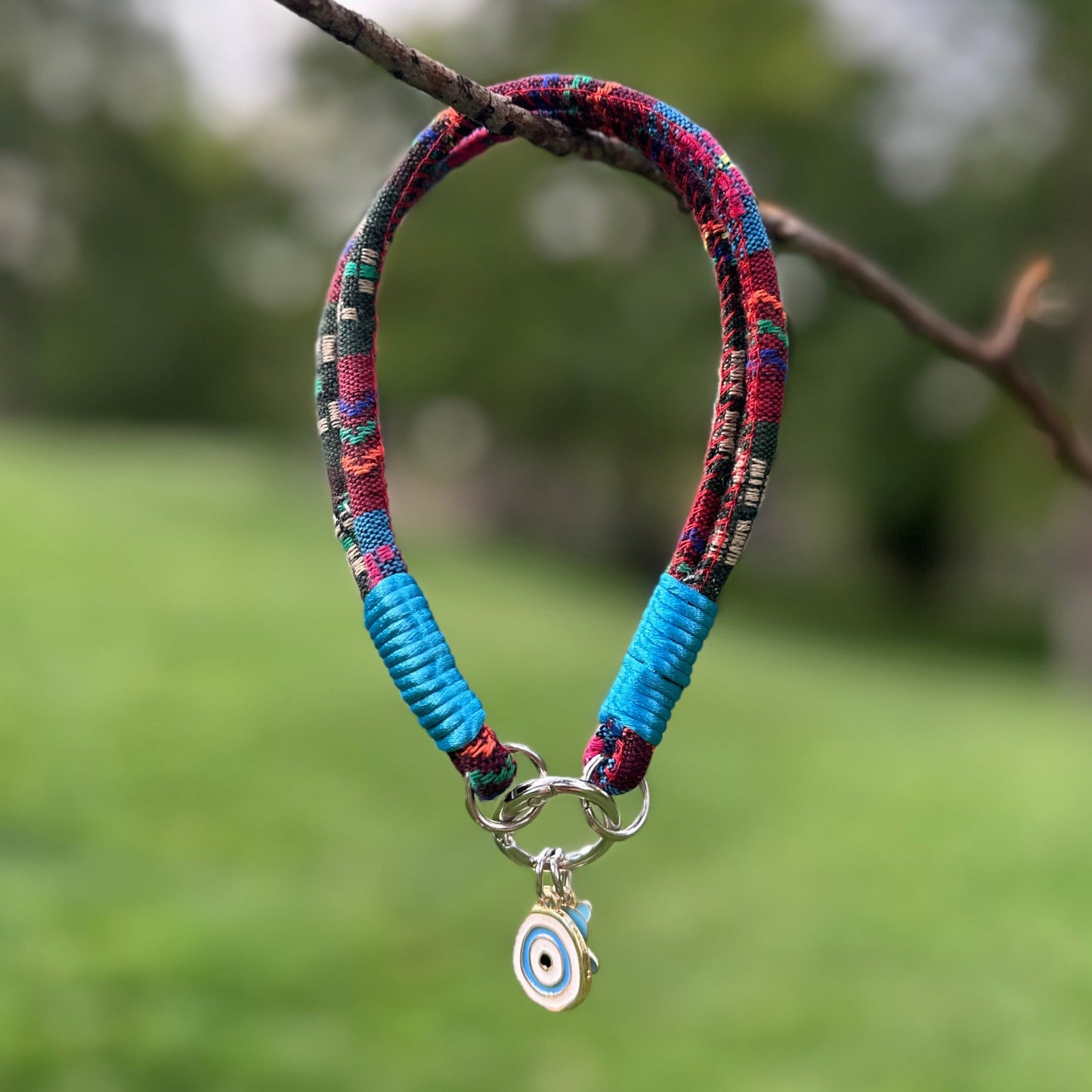 Bordo Mavi Kedi Kolyesi