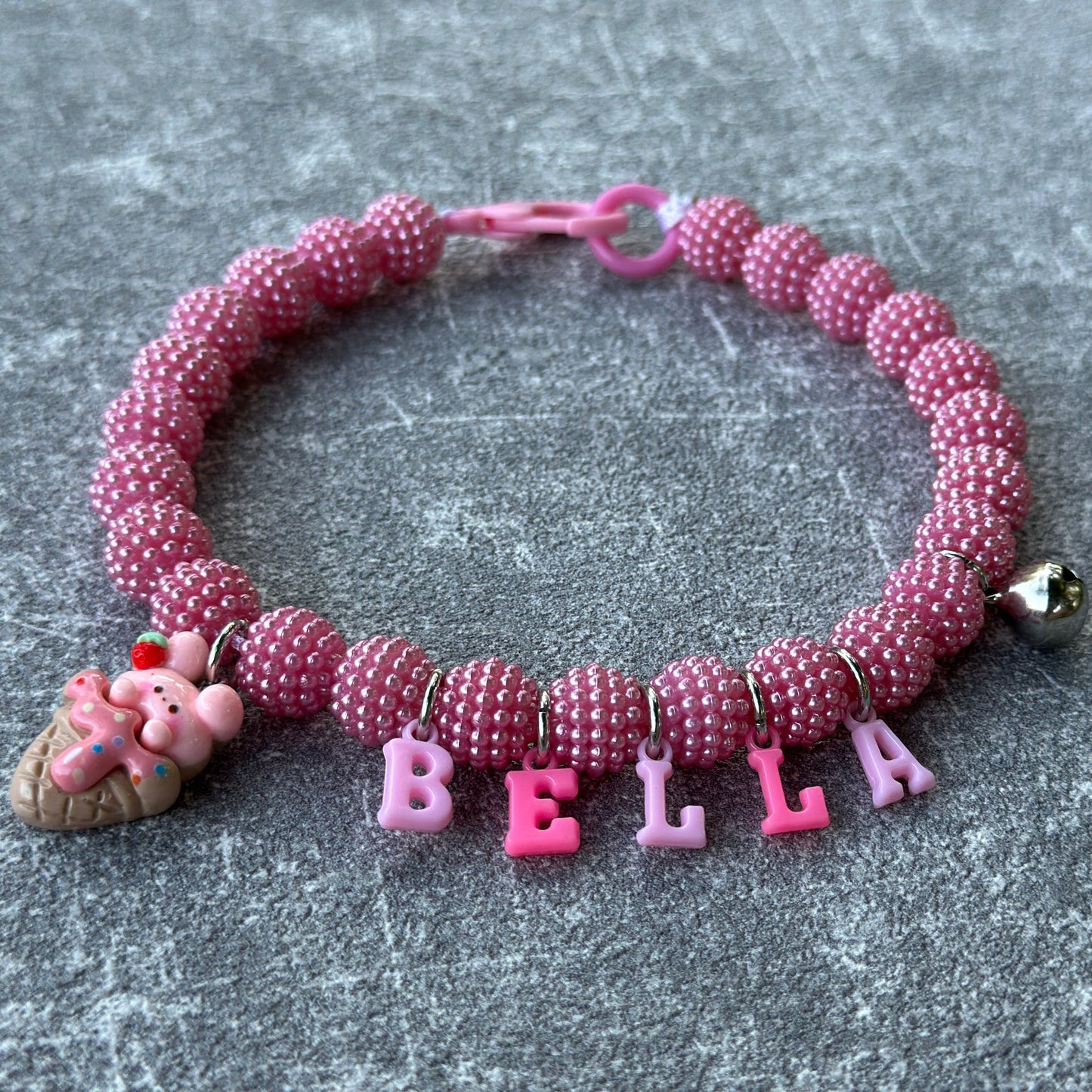 Pembe Böğürtlen Köpek Kolyesi 2