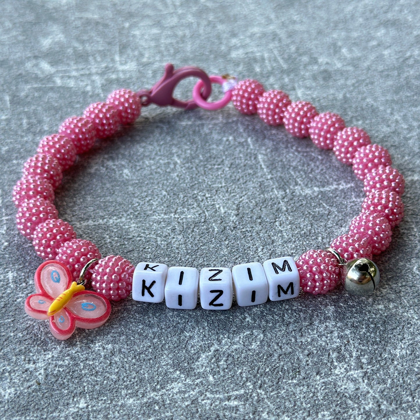 Pembe Böğürtlen Köpek Kolyesi