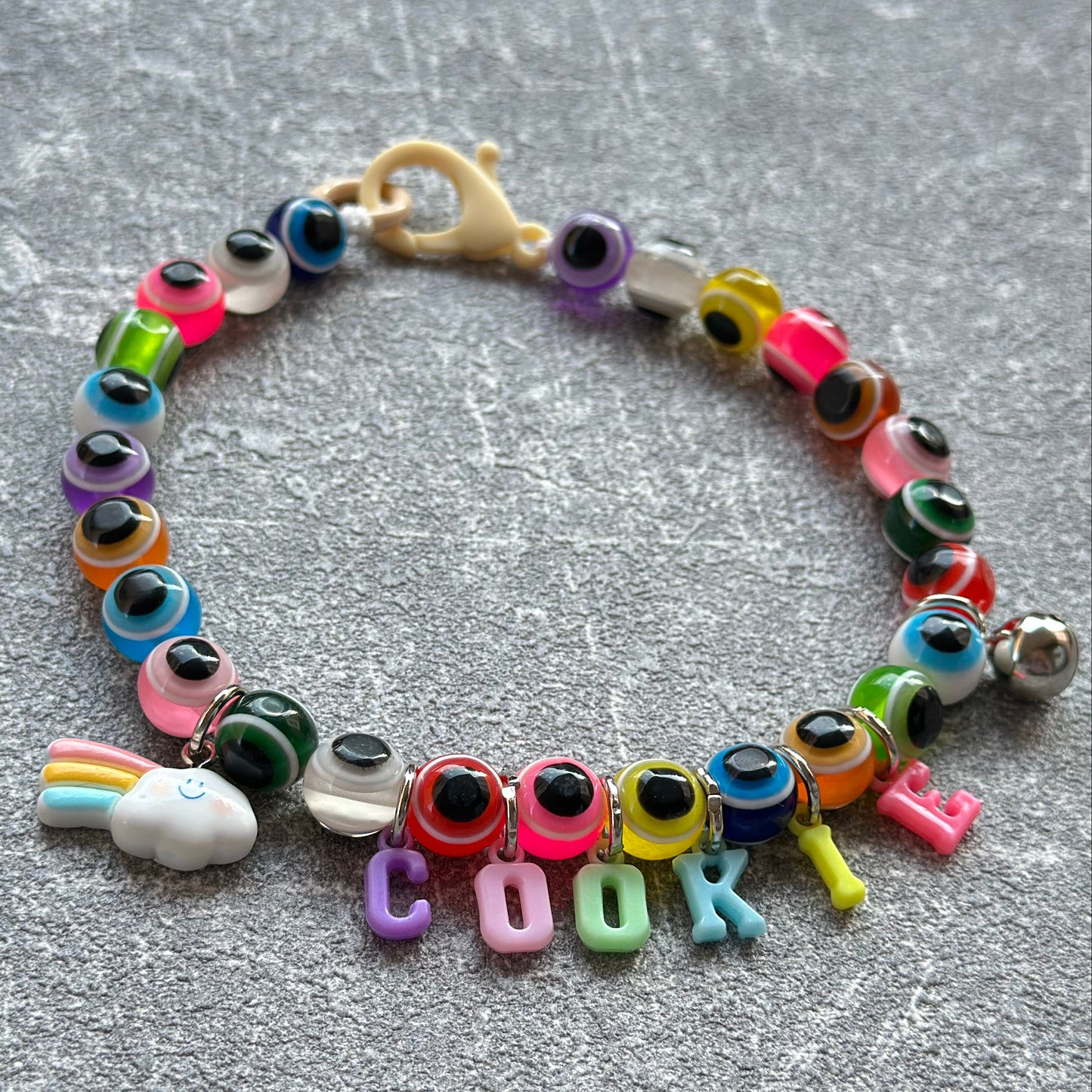 Renkli Nazar Boncuklu Köpek Kolyesi 2