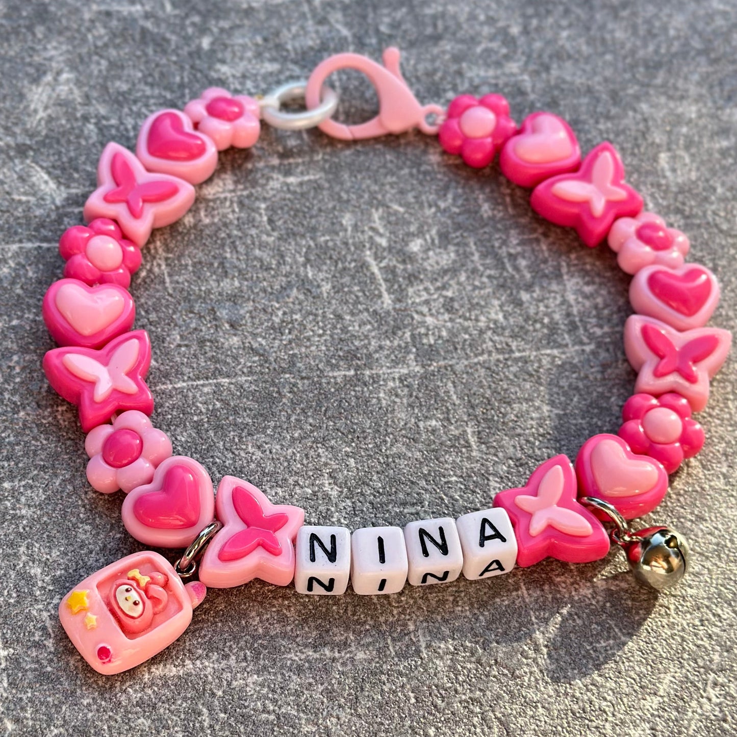 Pembe Mix Köpek Kolyesi