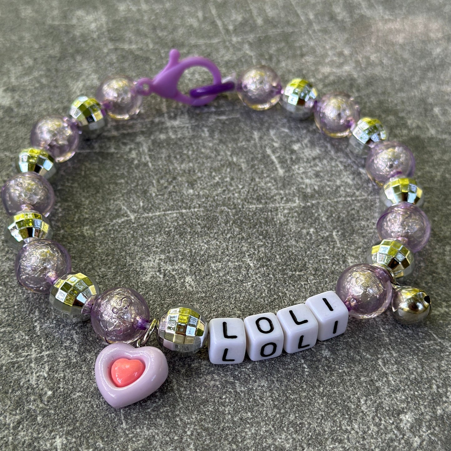 Şeffaf Mor Köpek Kolyesi