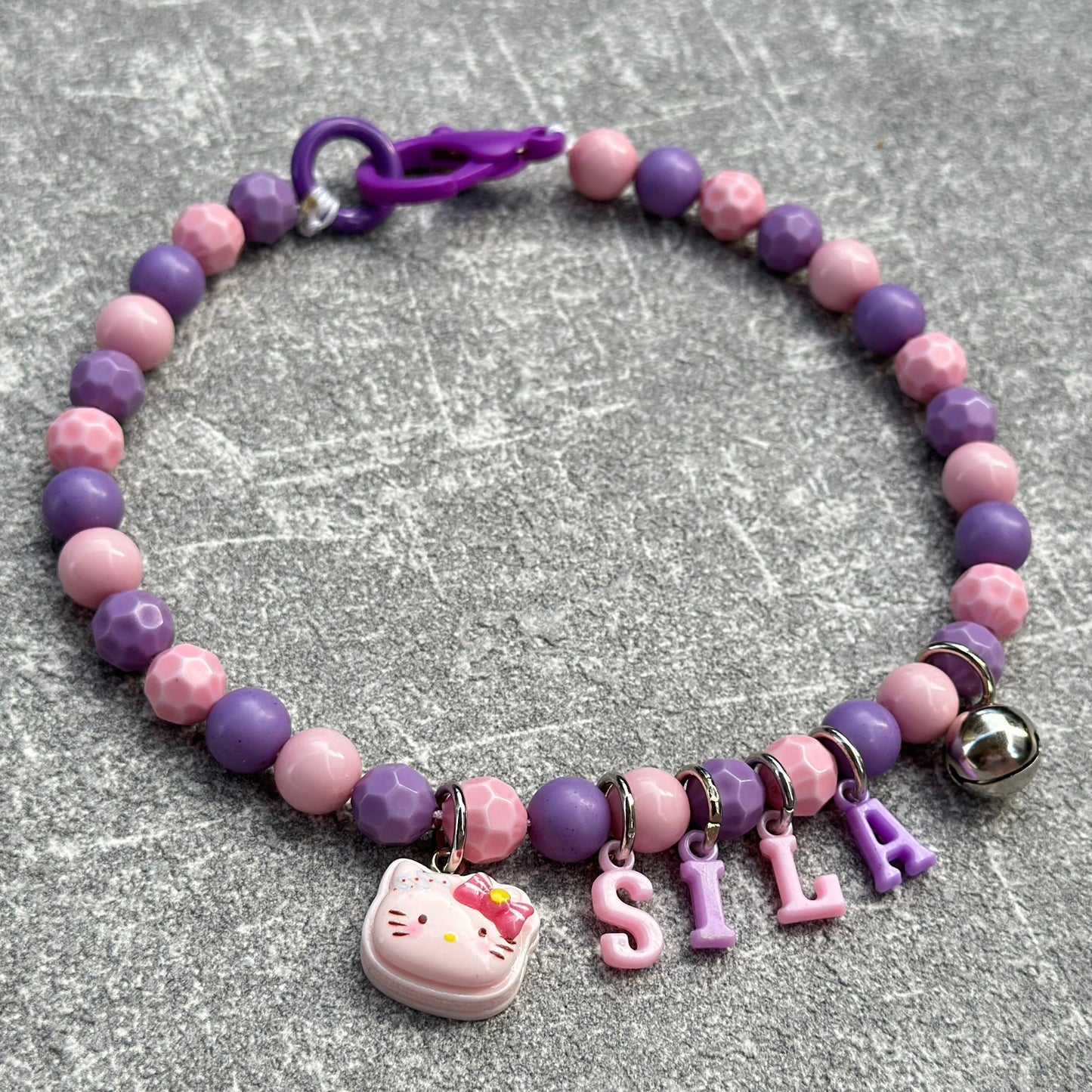 Pembe Mor Köpek Kolyesi 2