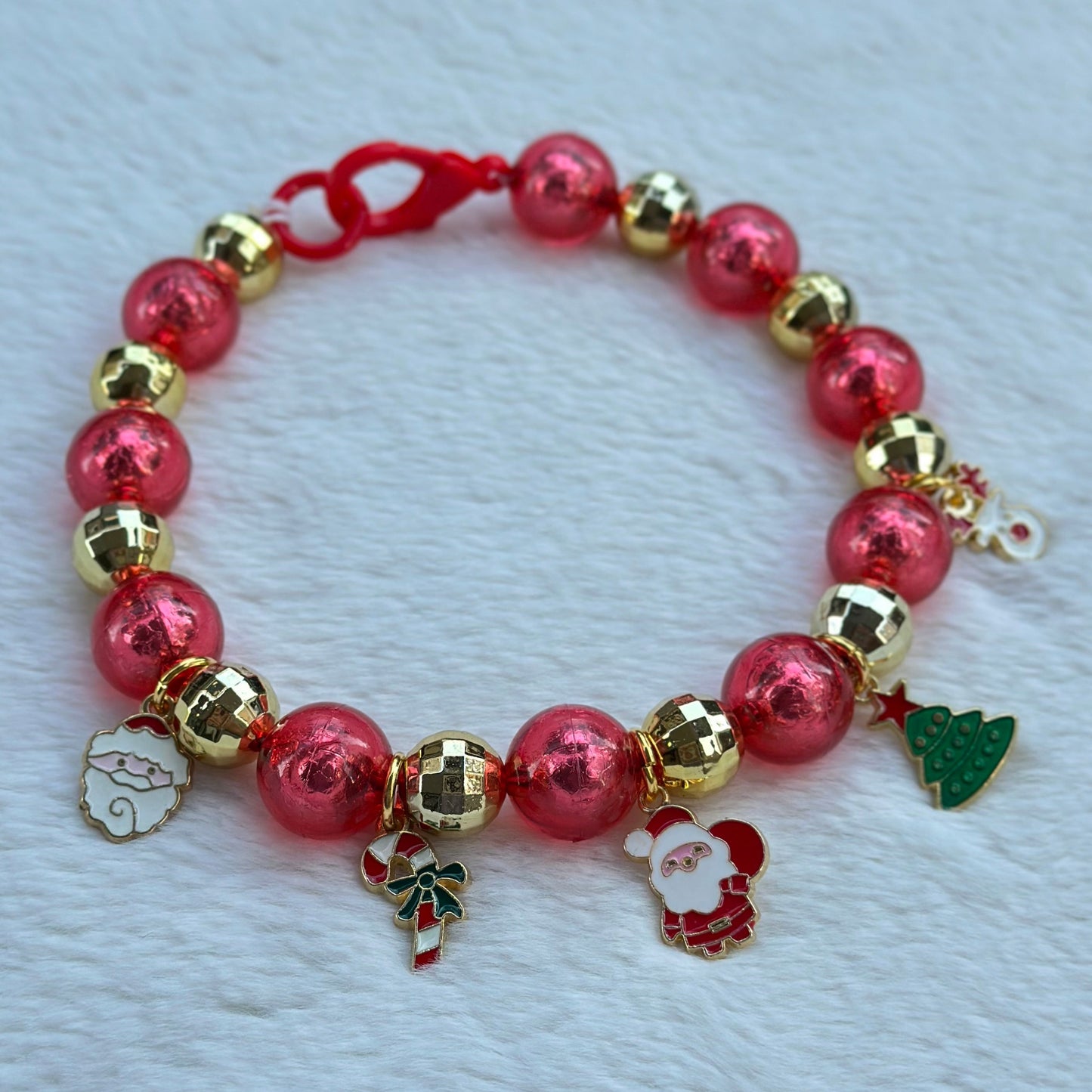 Kırmızı Yılbaşı Köpek Kolyesi