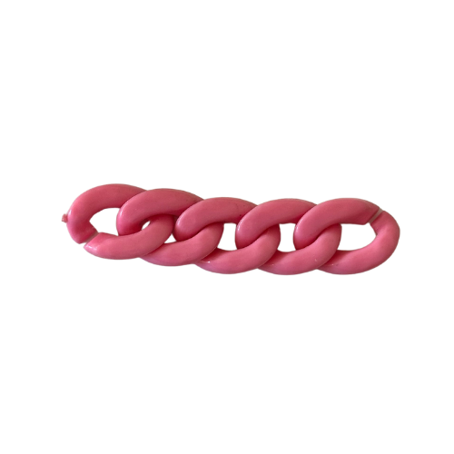 Koyu Pembe Akrilik Boncuklu Kolye Uzatma Zinciri