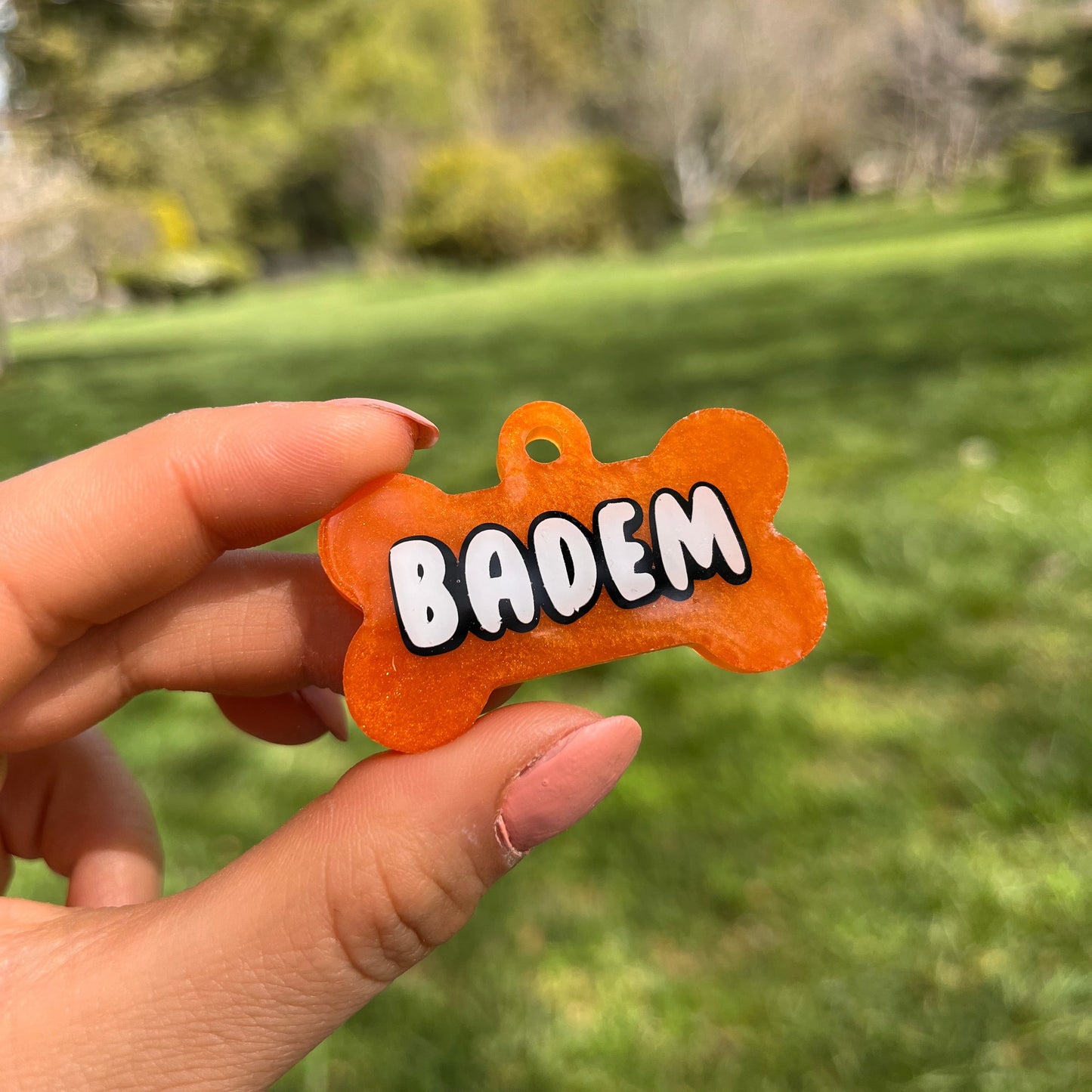 Sedefli Turuncu Renk İsimli Köpek Künyesi