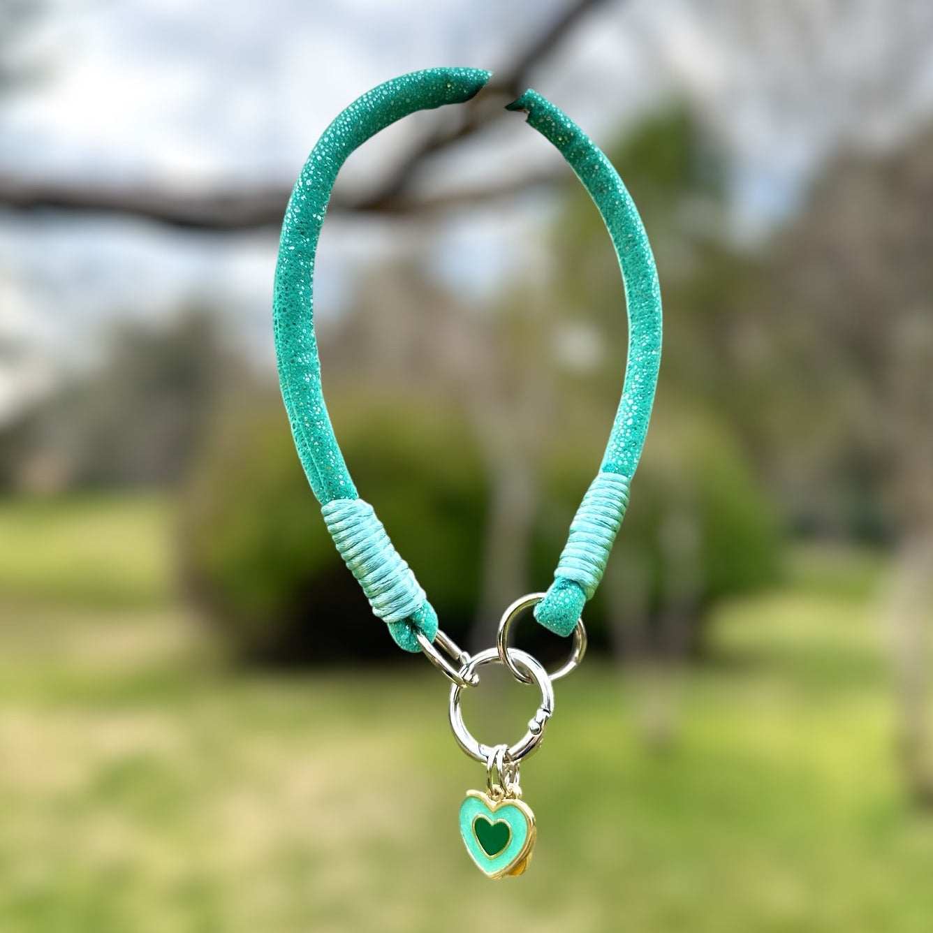 Turkuaz Köpek Kolyesi