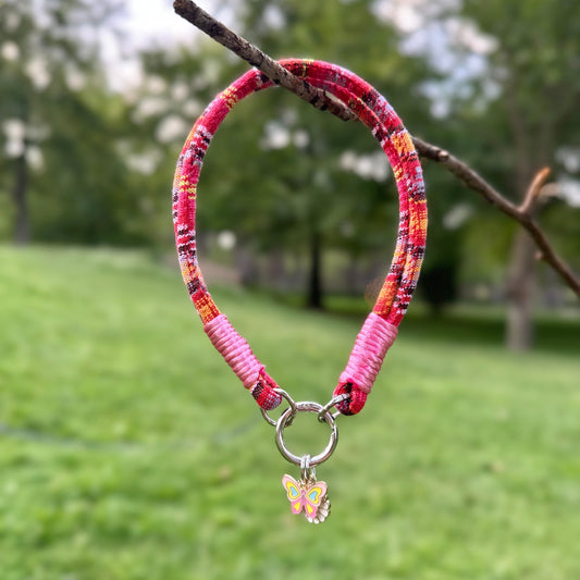 Pembe Turuncu Kedi Kolyesi