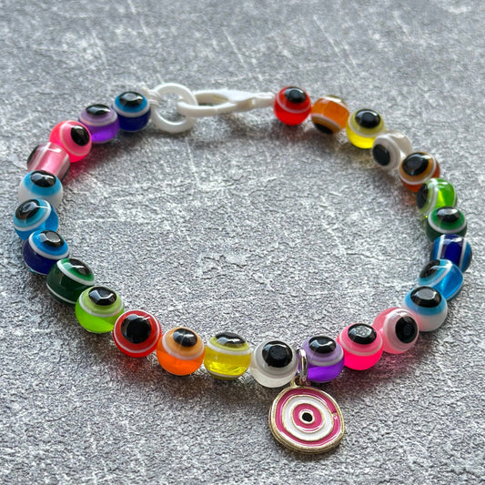 Renkli Nazar Boncuklu Köpek Kolyesi 3