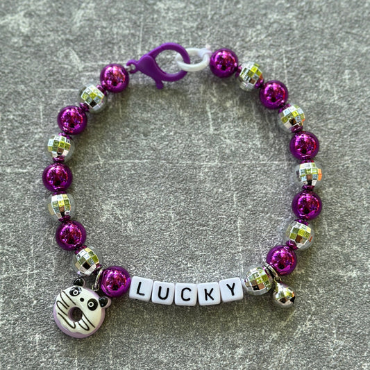 Parlak Mor Köpek Kolyesi 3