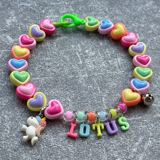 Renkli Kalpli Köpek Kolyesi 2