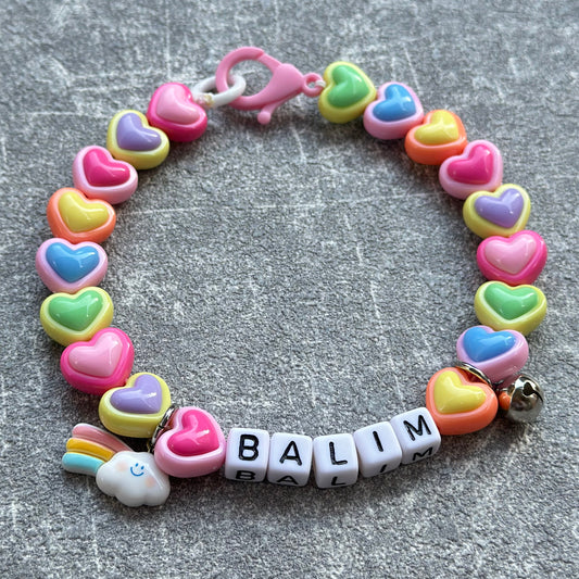 Renkli Kalpli Köpek Kolyesi