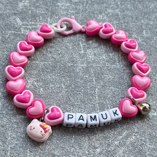 Pembe Kalpli Köpek Kolyesi