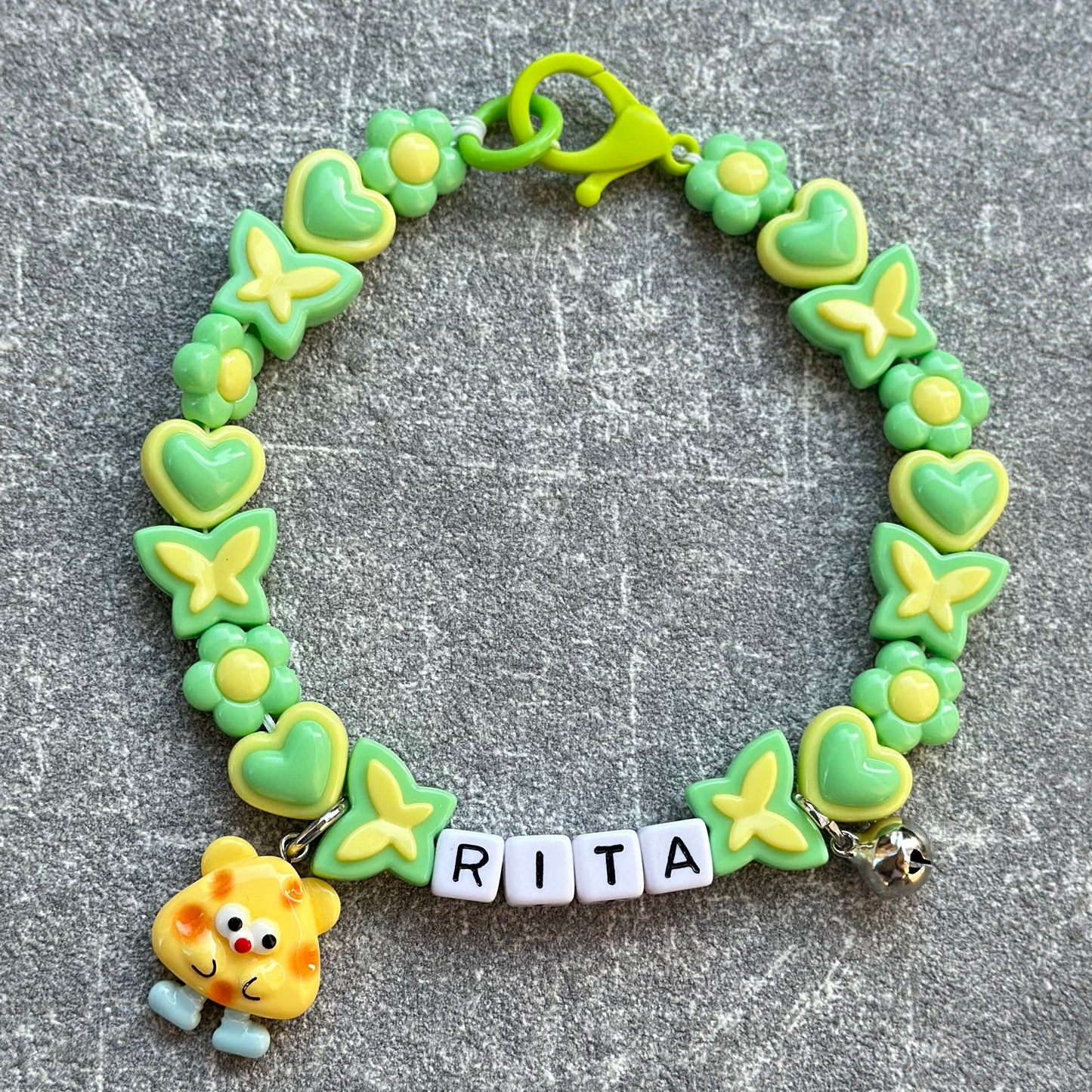 Yeşil Sarı Köpek Kolyesi