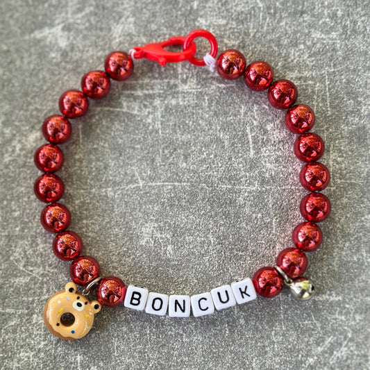 Parlak Kırmızı Köpek Kolyesi