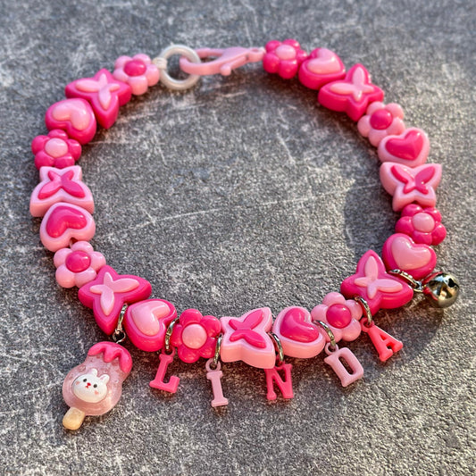 Pembe Mix Köpek Kolyesi 2