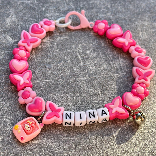 Pembe Mix Köpek Kolyesi