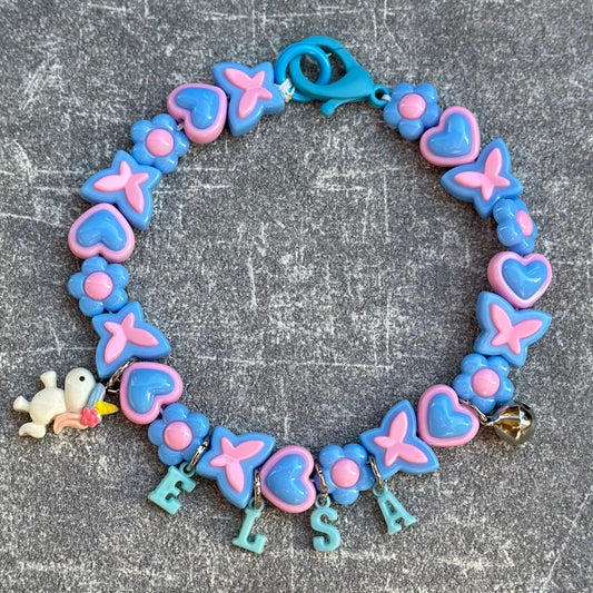 Pembe Mavi Köpek Kolyesi 2