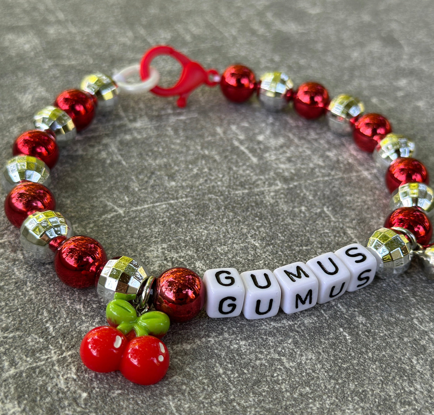 Parlak Kırmızı Köpek Kolyesi 3