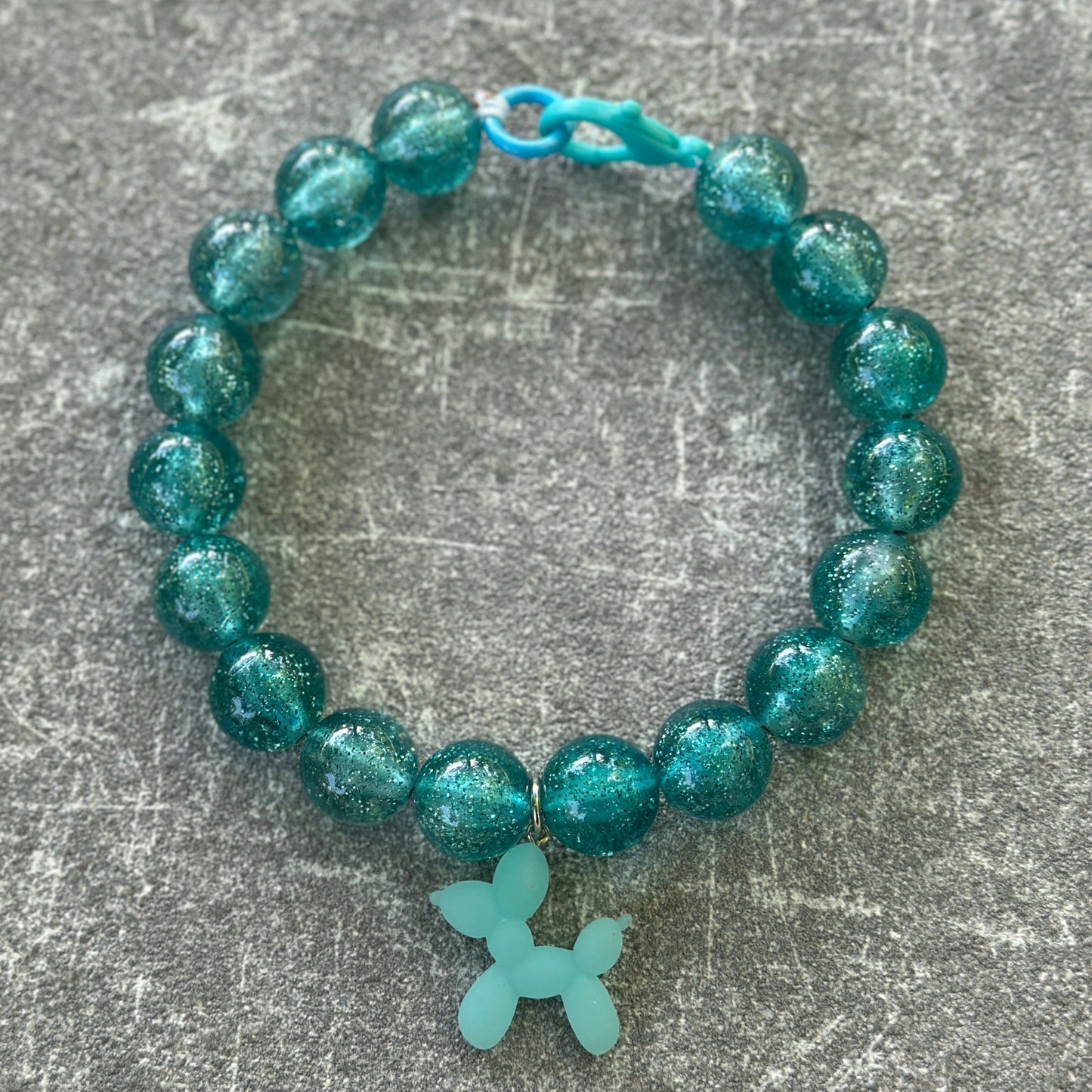 Simli Mavi Köpek Kolyesi 2