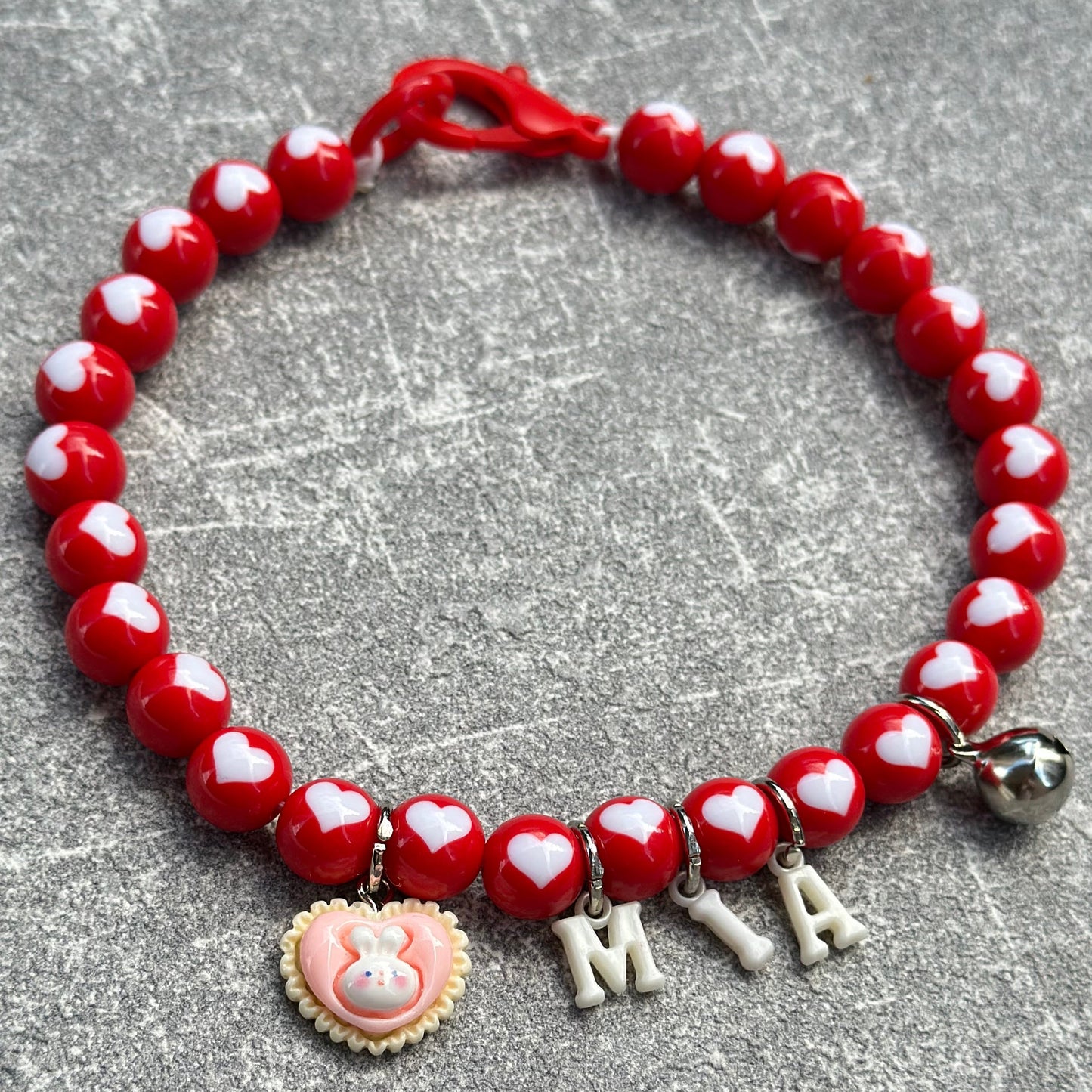 Kırmızı Kalpli Köpek Kolyesi 2