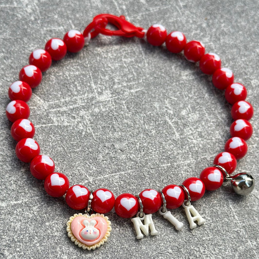 Kırmızı Kalpli Köpek Kolyesi 2