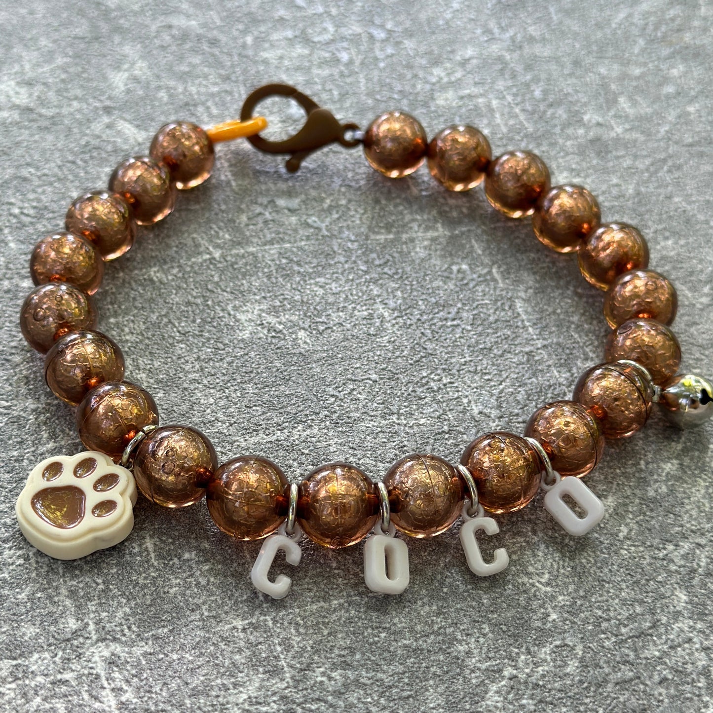 Şeffaf Kahverengi Köpek Kolyesi 2