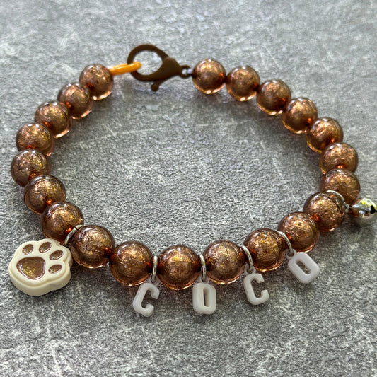 Şeffaf Kahverengi Köpek Kolyesi 2