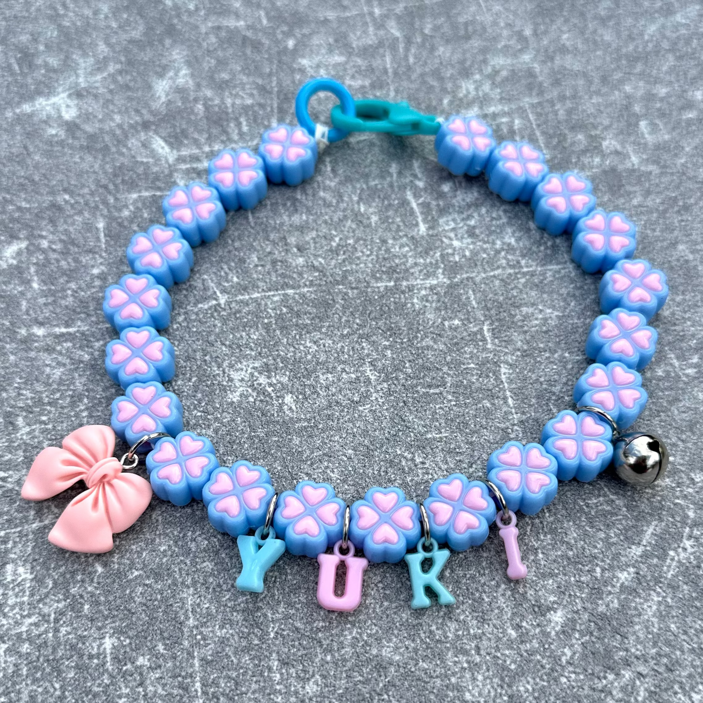 Pembe Mavi Lucky Köpek Kolyesi 2