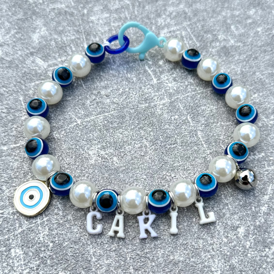 Mavi Nazar Boncuklu Köpek Kolyesi 4