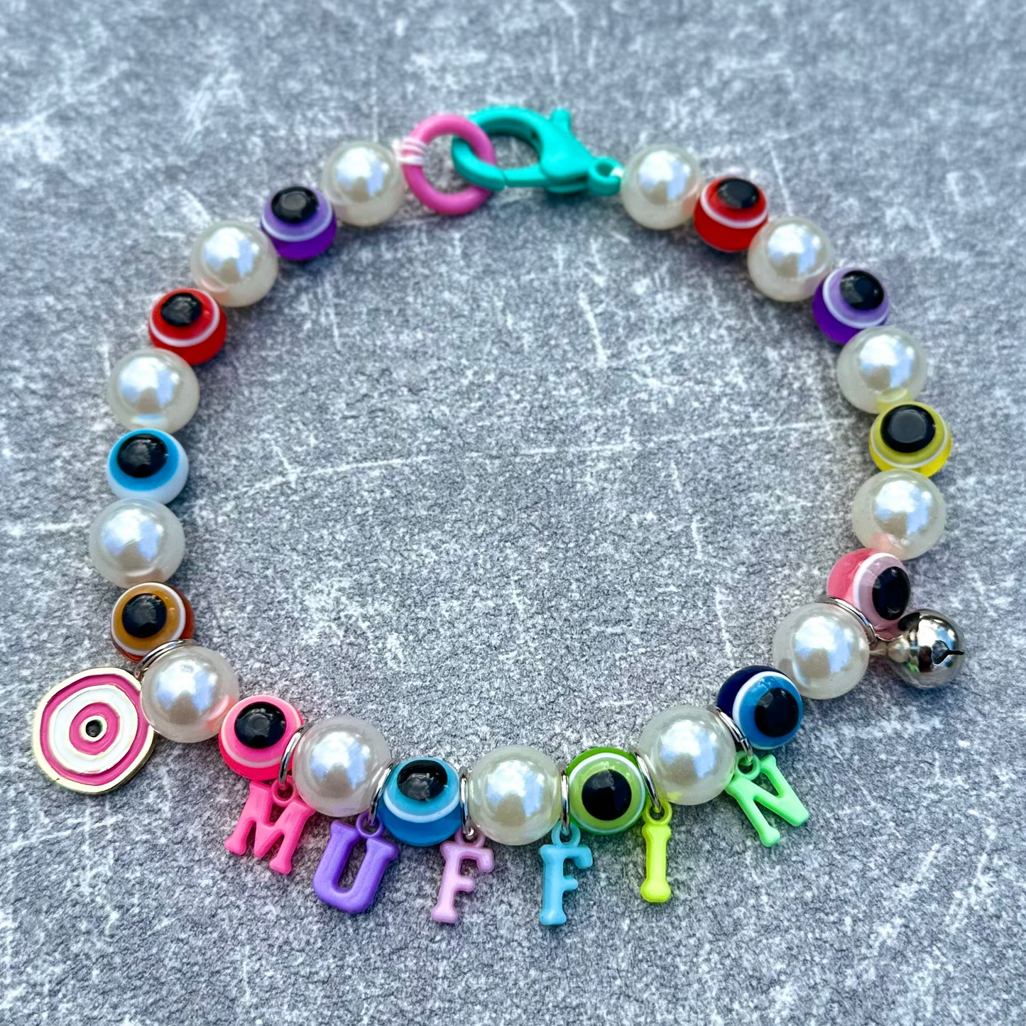 Renkli Nazar Boncuklu Köpek Kolyesi 4