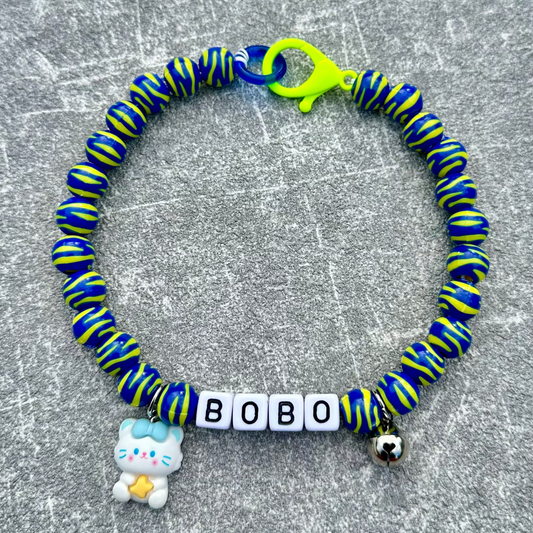 Sarı Lacivert Taraftar Köpek Kolyesi